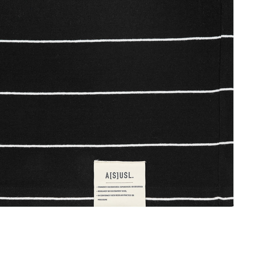 CLASSIC LOGO BORDER TEE - BLACK STRIPE