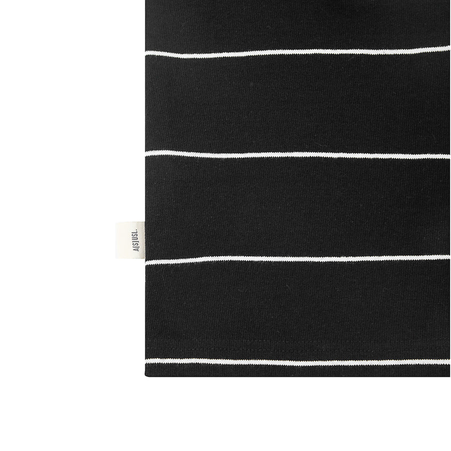 CLASSIC LOGO BORDER TEE - BLACK STRIPE