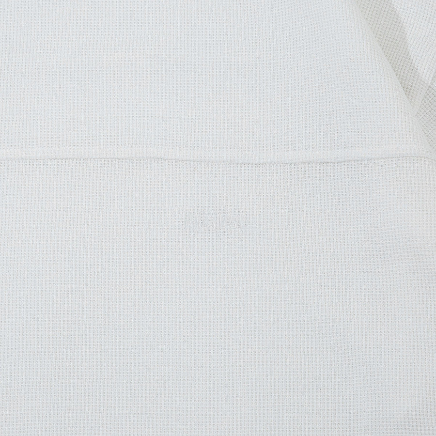 SMALL LOGO WAFFLE TEE - WHITE