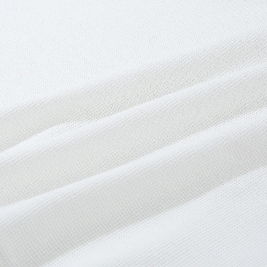 SMALL LOGO WAFFLE TEE - WHITE