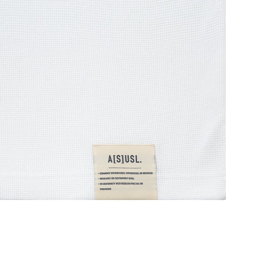 SMALL LOGO WAFFLE TEE - WHITE