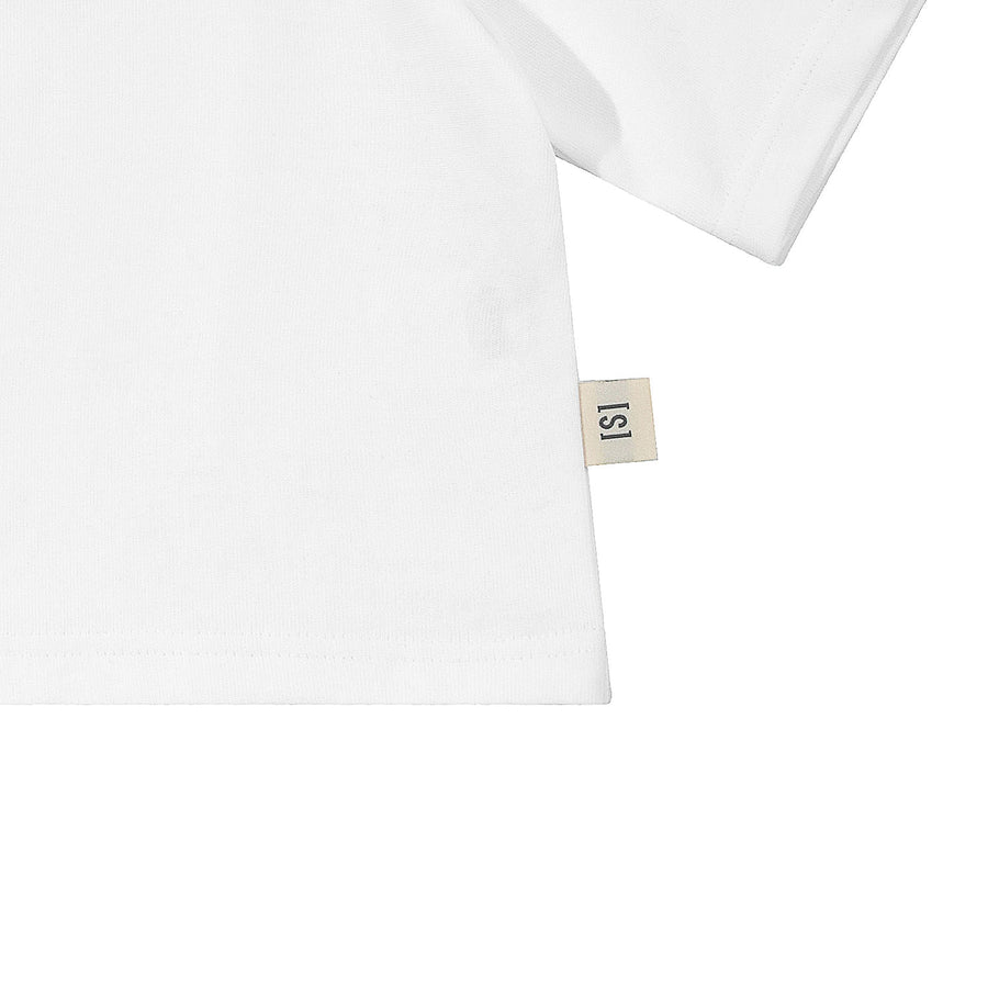 MEET NICE THINGS CROP TEE - WHITE