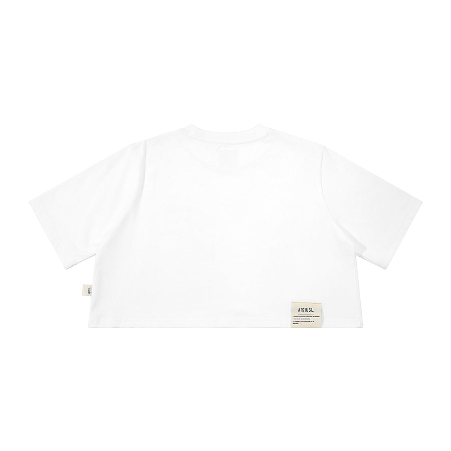 MEET NICE THINGS CROP TEE - WHITE