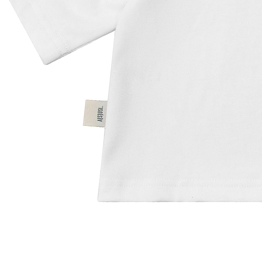 MEET NICE THINGS CROP TEE - WHITE