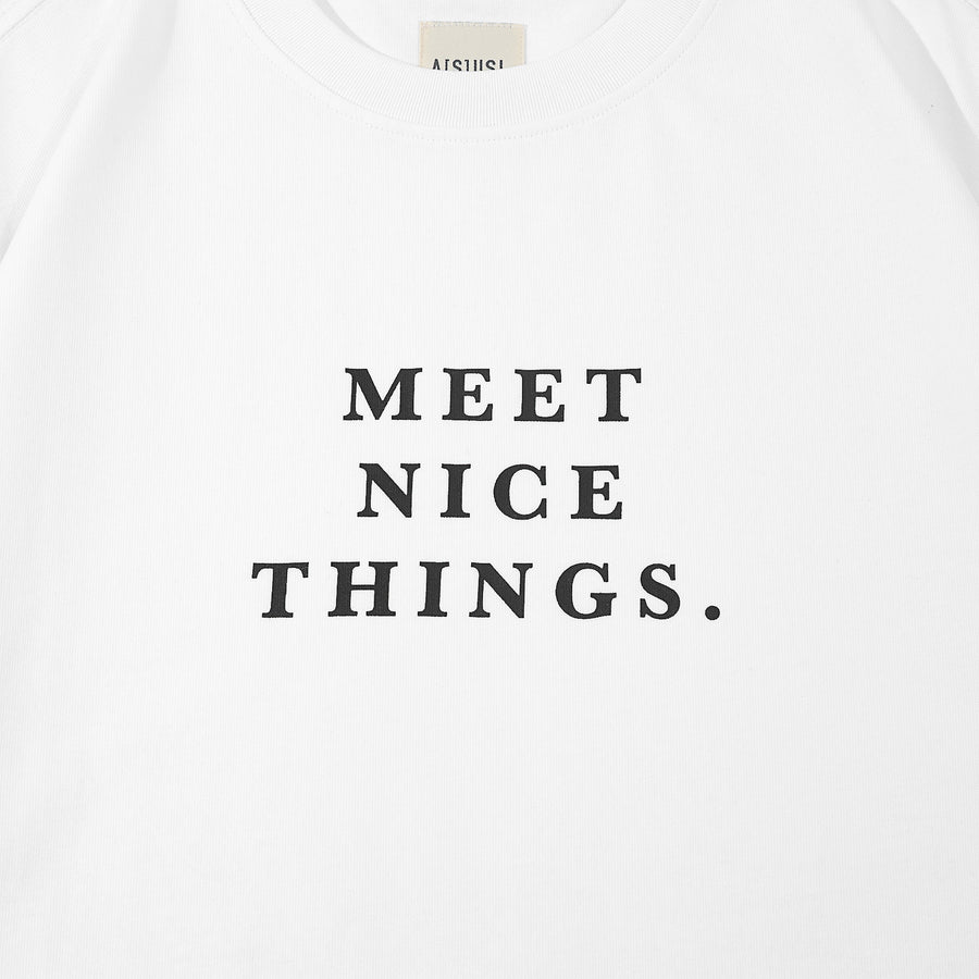 MEET NICE THINGS TEE - WHITE