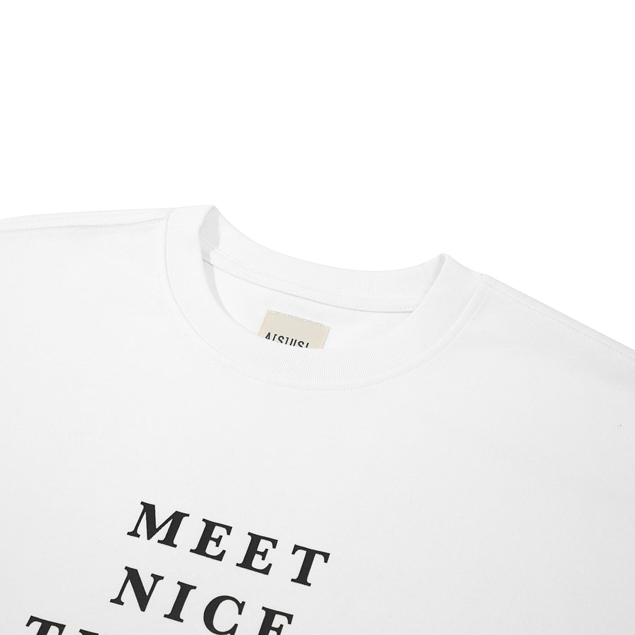 MEET NICE THINGS TEE - WHITE