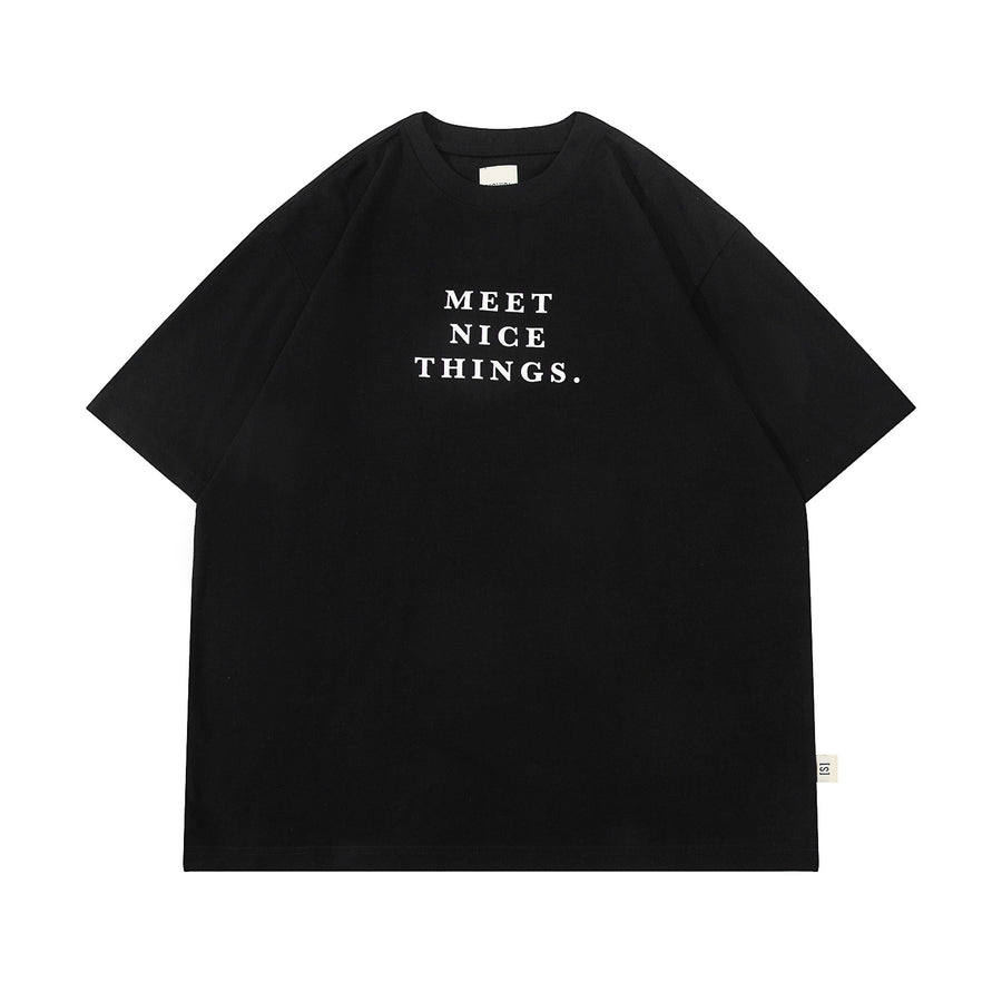 MEET NICE THINGS TEE - BLACK