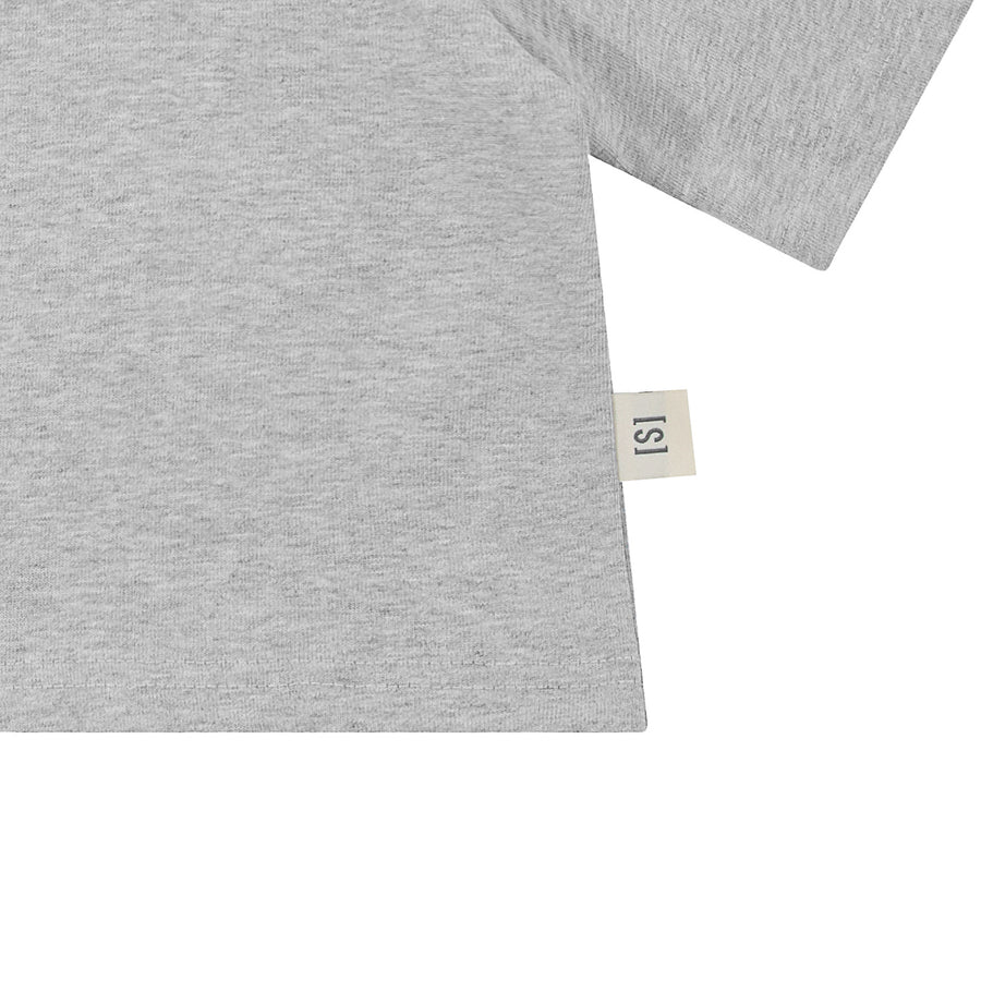 MEET NICE THINGS CROP TEE - HEATHER GREY