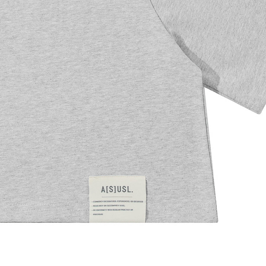 MEET NICE THINGS CROP TEE - HEATHER GREY