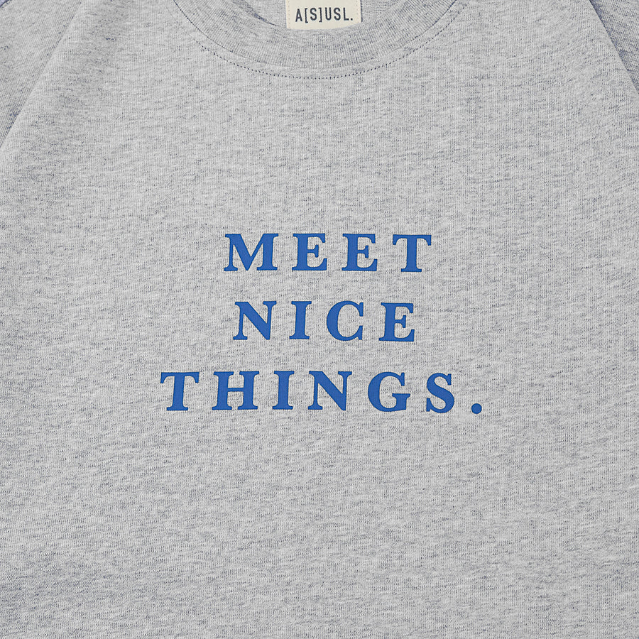 MEET NICE THINGS TEE - HEATHER GREY