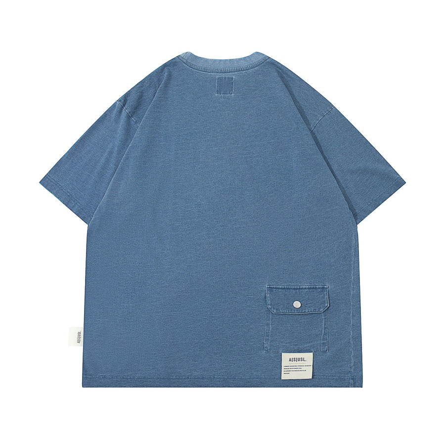 INDIGO POCKET TEE - LT. BLUE