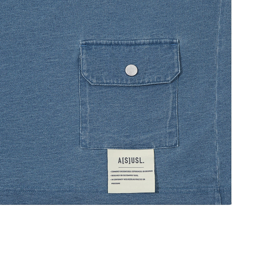 INDIGO POCKET TEE - LT. BLUE