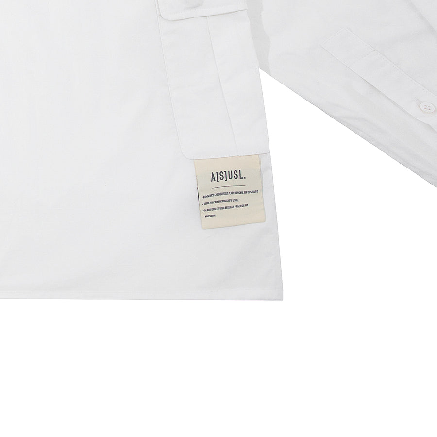 REFLECTIVE SMALL LOGO SHIRT - WHITE