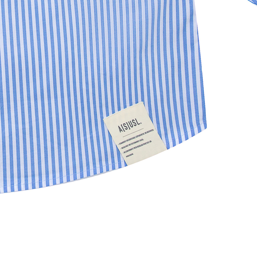 PATCHWORK FOUR POCKETS SHIRT - BLUE STRIPES