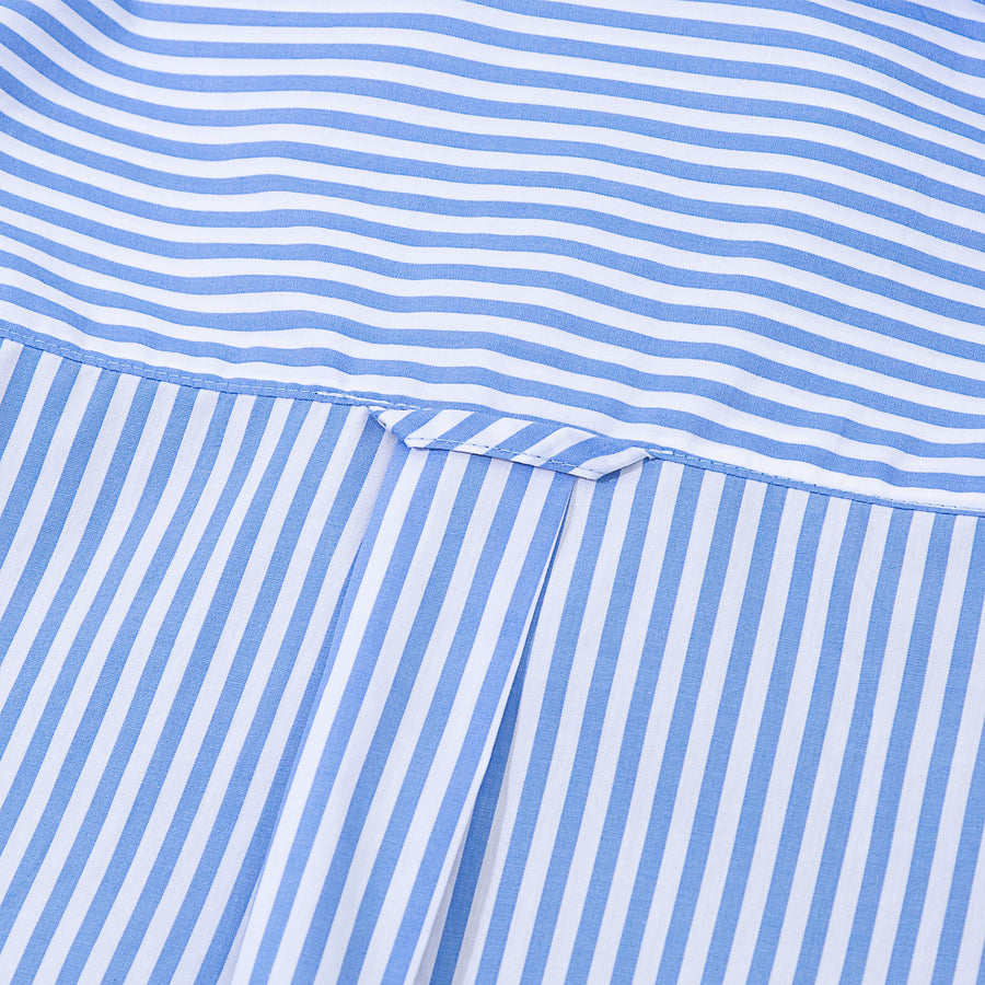 PATCHWORK FOUR POCKETS SHIRT - BLUE STRIPES