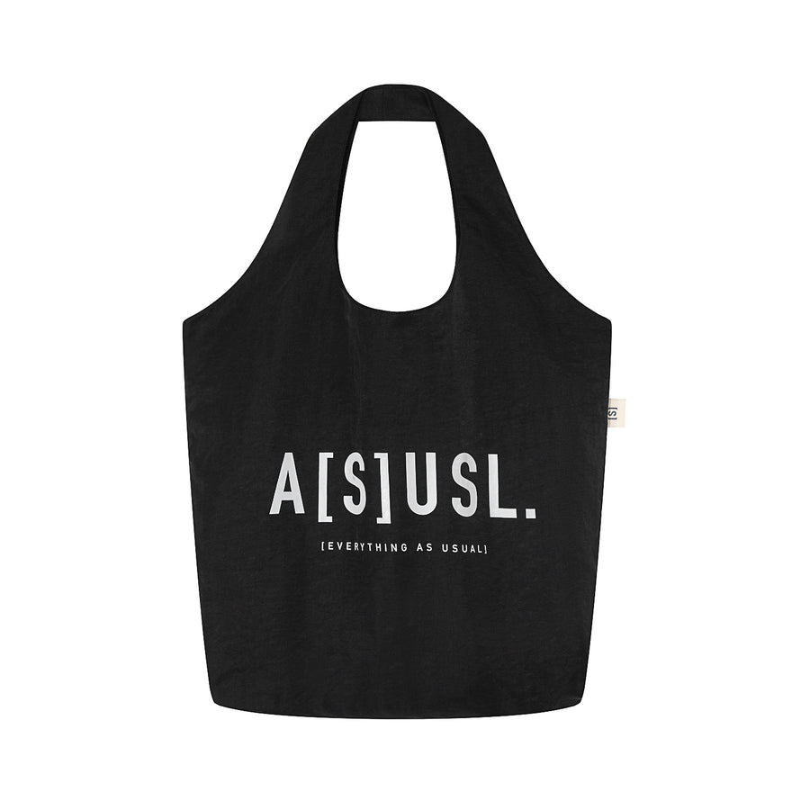 REFLECTIVE LOGO TOTE BAG - BLACK