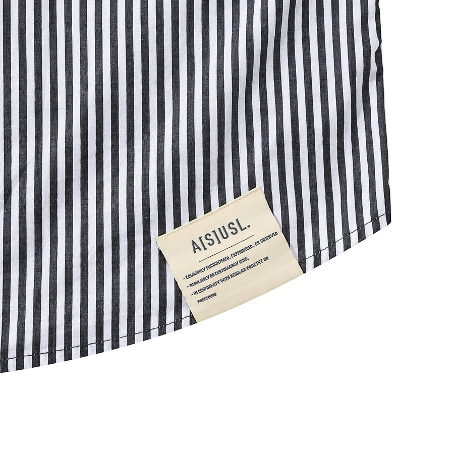 PATCHWORK FOUR POCKETS SHIRT - BLACK STRIPES