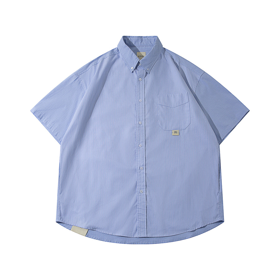 STRIPES MIX CHECKS B/D SHIRT - LT. BLUE STRIPES