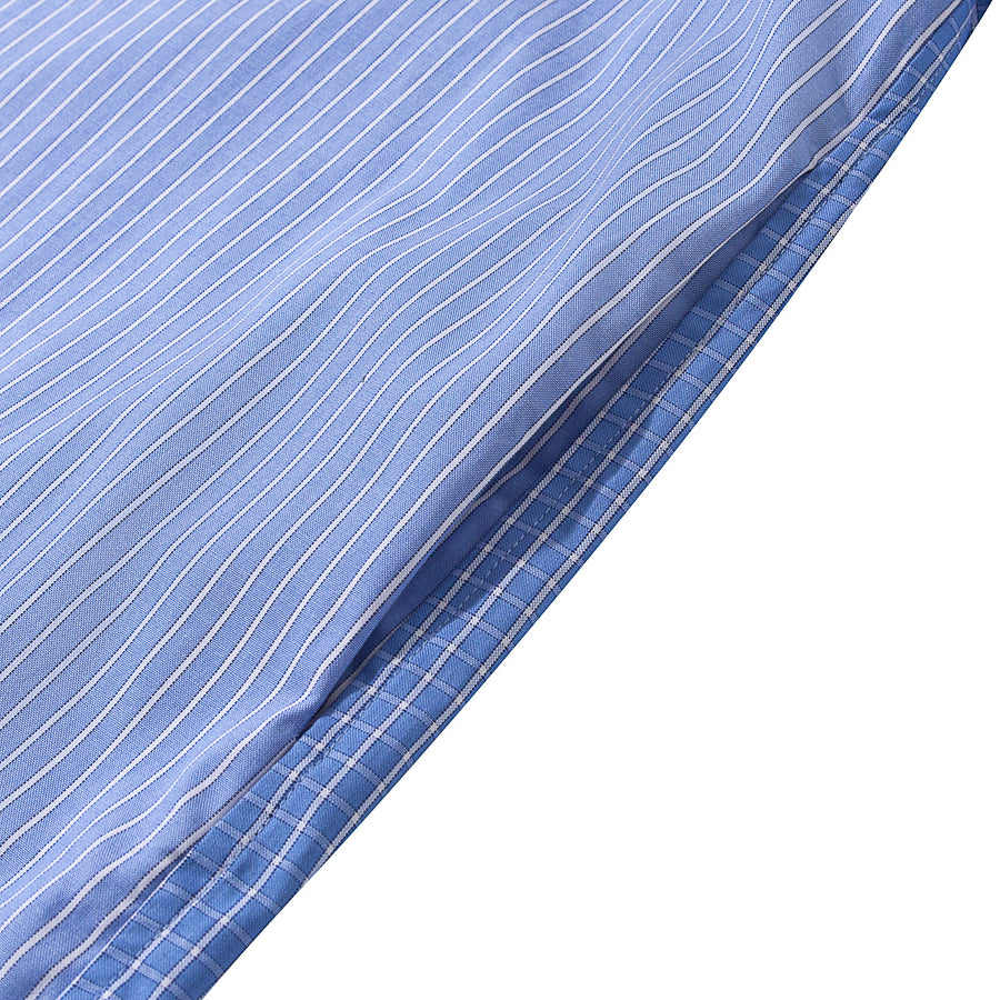 STRIPES MIX CHECKS B/D SHIRT - BLUE STRIPES