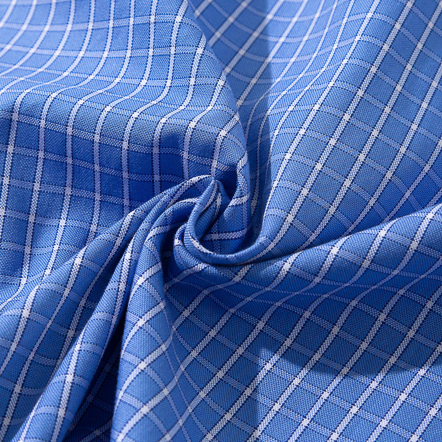 STRIPES MIX CHECKS B/D SHIRT - BLUE STRIPES