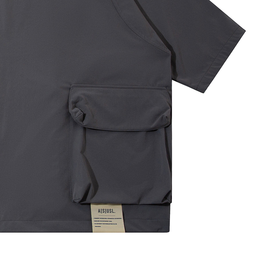 ZIPPER POCKET PERFORMANCE TEE - GREY