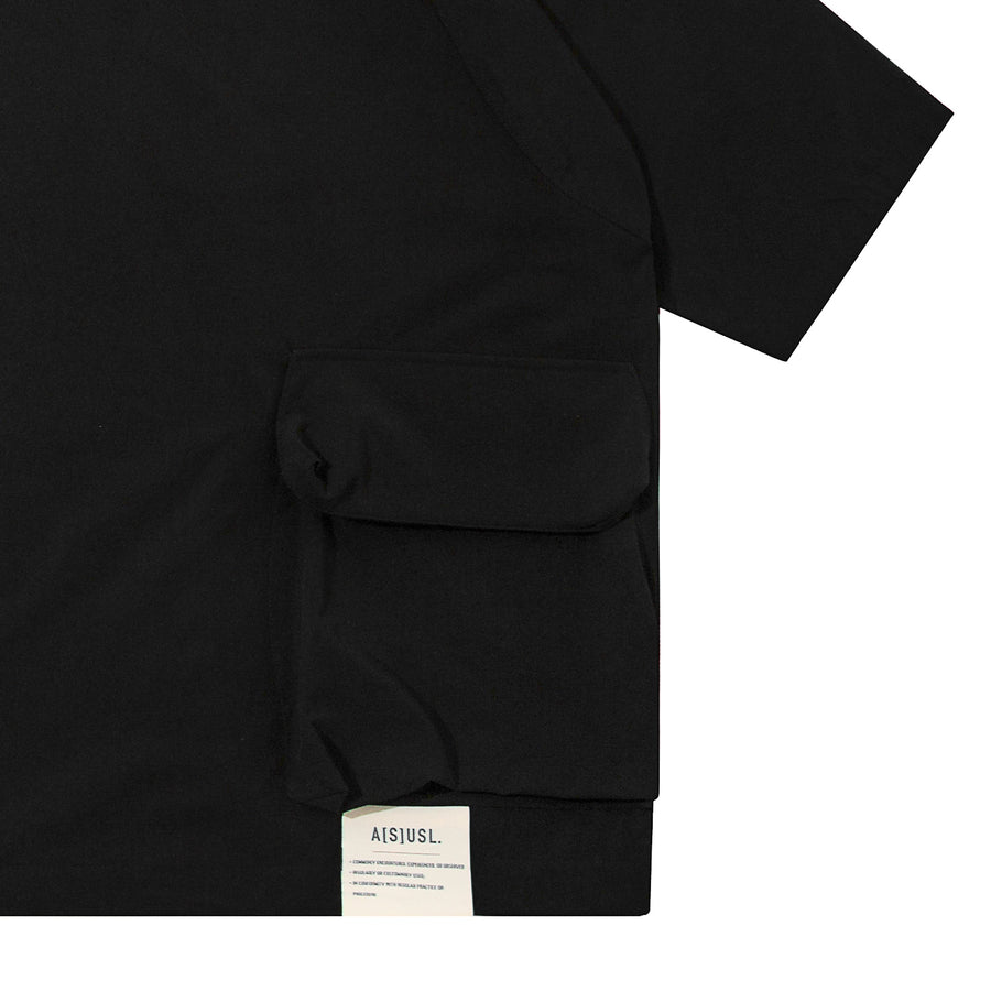 ZIPPER POCKET PERFORMANCE TEE - BLACK