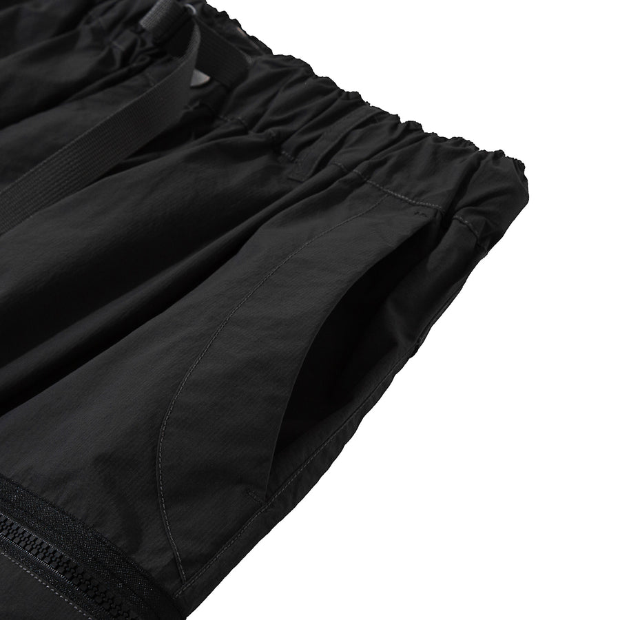 DOUBLE ZIPPER POCKET SHORTS - CHARCOAL