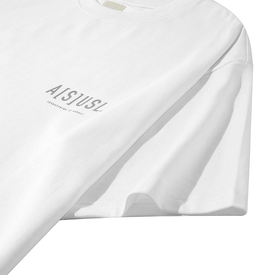 REFLECTIVE LOGO TEE - WHITE