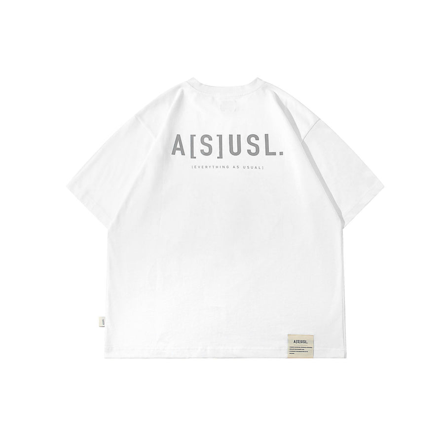 REFLECTIVE LOGO TEE - WHITE