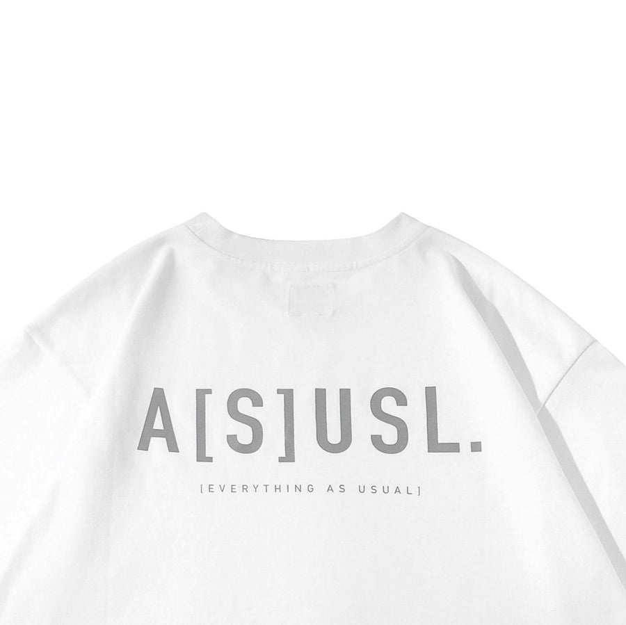 REFLECTIVE LOGO TEE - WHITE