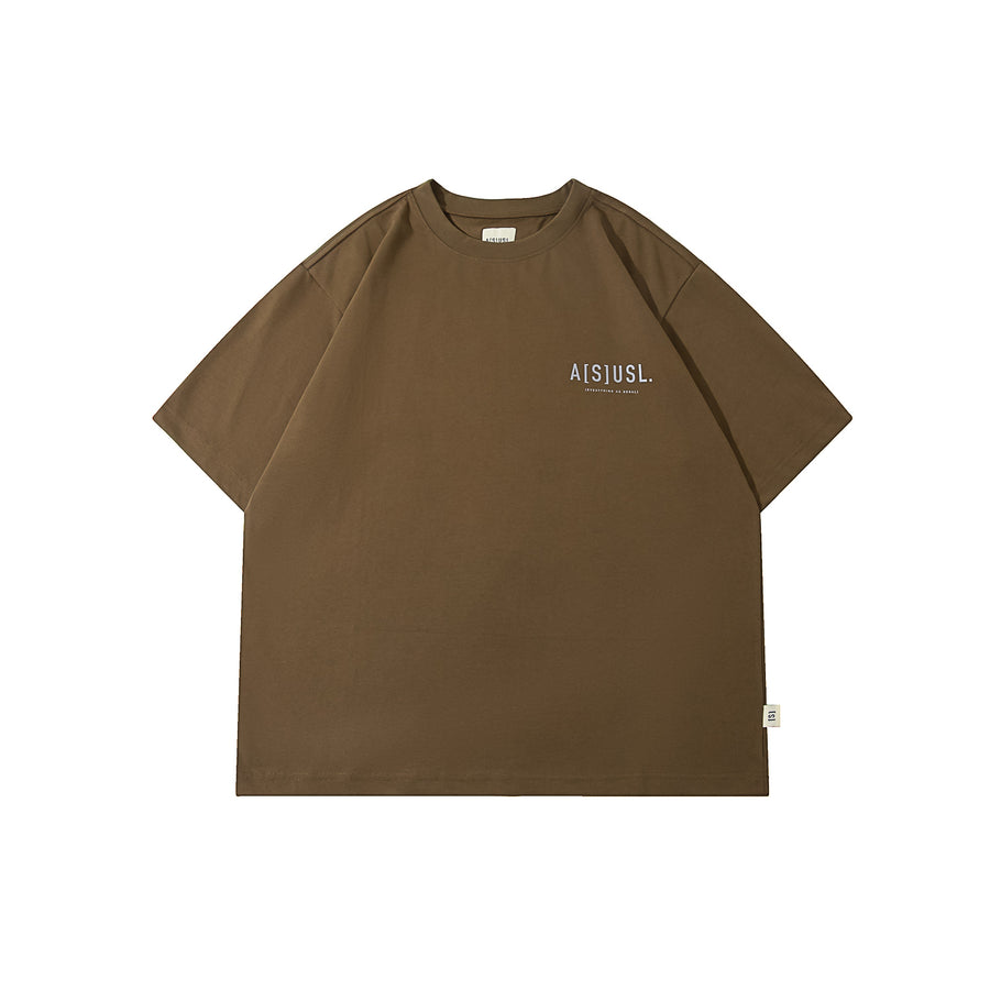 REFLECTIVE LOGO TEE - MOKA