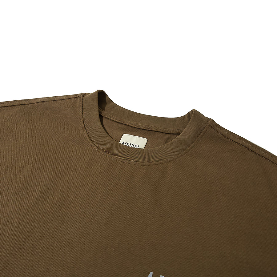 REFLECTIVE LOGO TEE - MOKA