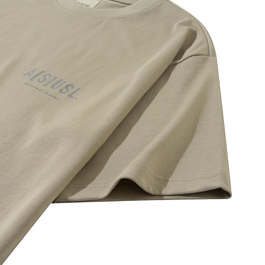 REFLECTIVE LOGO TEE - SAND