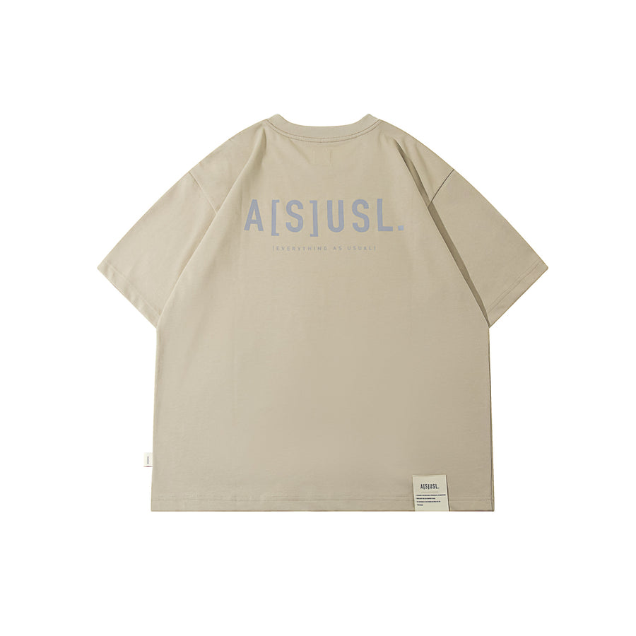 REFLECTIVE LOGO TEE - SAND