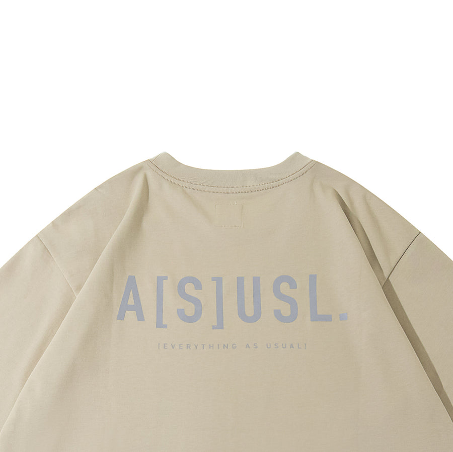 REFLECTIVE LOGO TEE - SAND