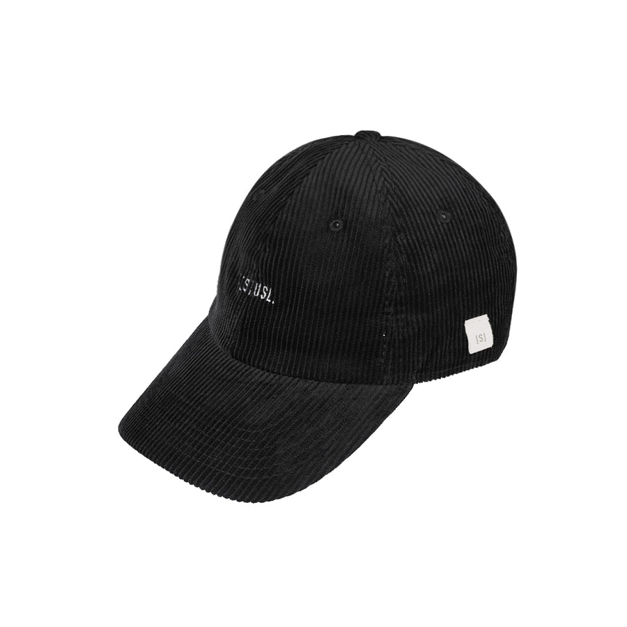 ASUSL SMALL LOGO CORDUROY DAD CAP - BLACK