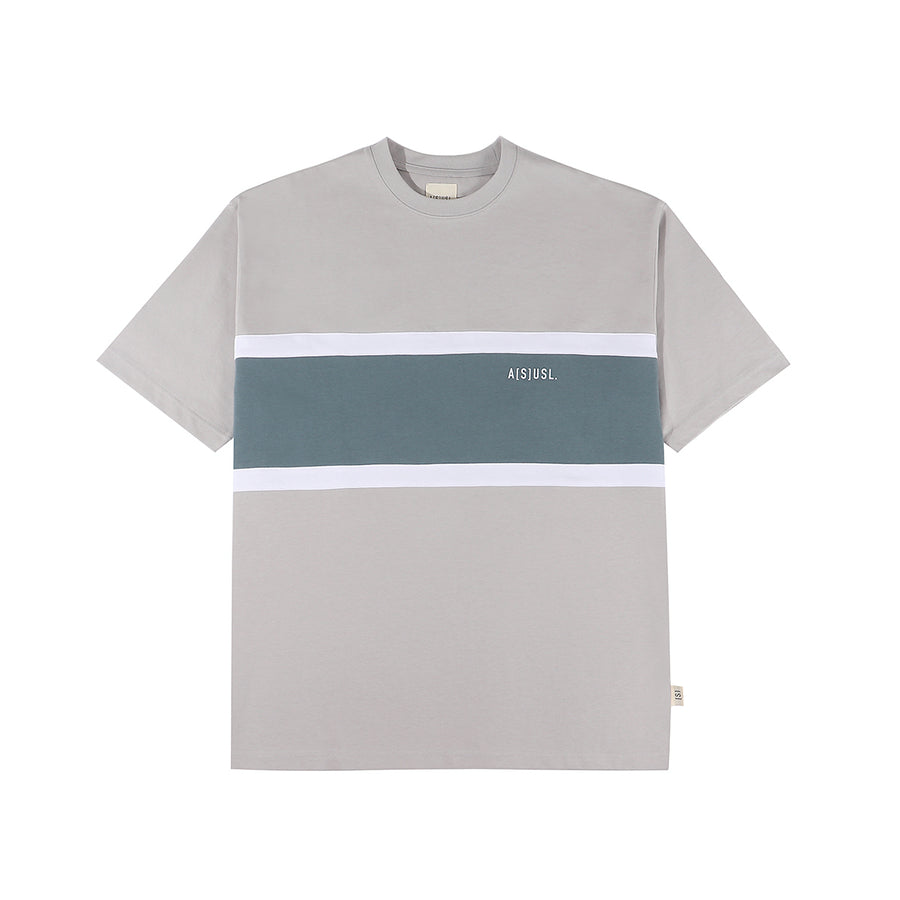 COLOR BLOCKING TEE - GREY