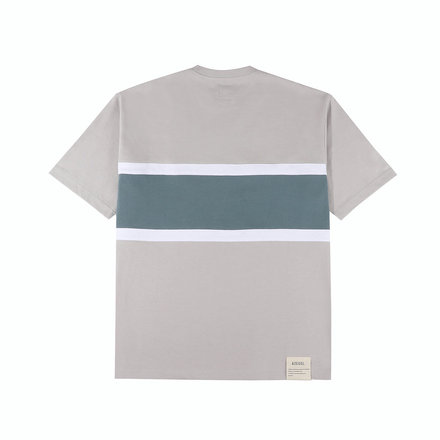 COLOR BLOCKING TEE - GREY