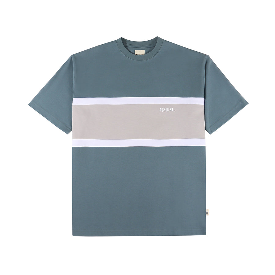 COLOR BLOCKING TEE - SLATE