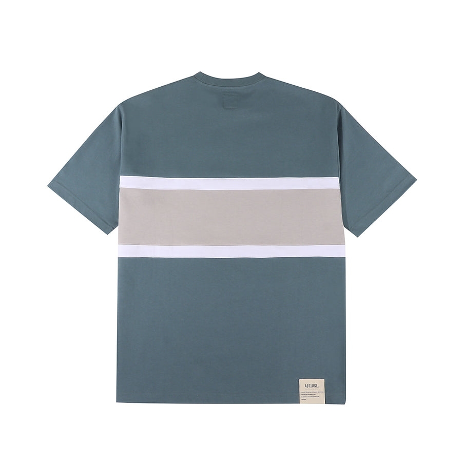 COLOR BLOCKING TEE - SLATE