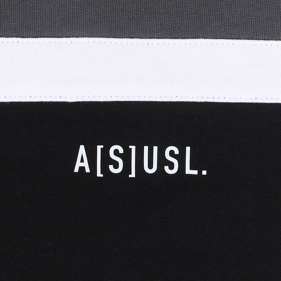 COLOR BLOCKING TEE - CHARCOAL