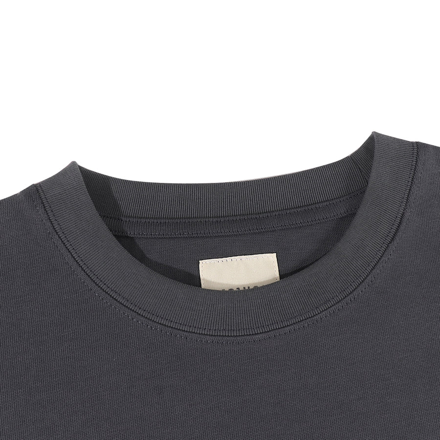 COLOR BLOCKING TEE - CHARCOAL