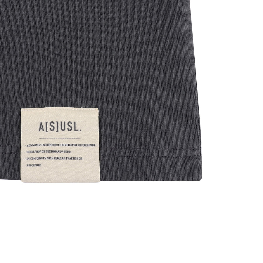 COLOR BLOCKING TEE - CHARCOAL