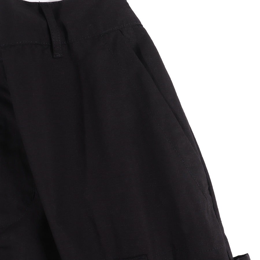 3D POCKET RIBSTOP SHORTS - BLACK