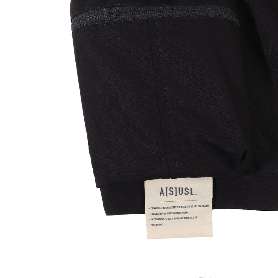 3D POCKET RIBSTOP SHORTS - BLACK