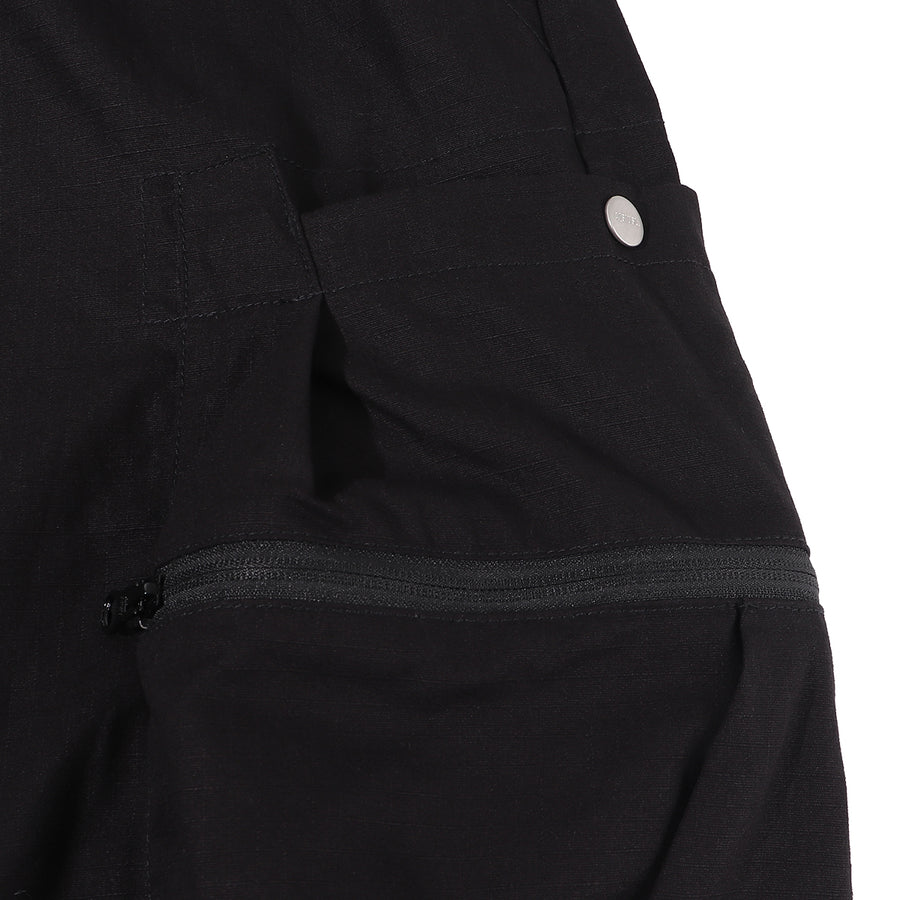 3D POCKET RIBSTOP SHORTS - BLACK
