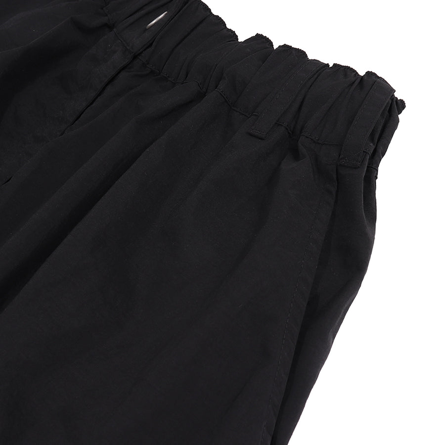 NYLON POCKETS FLARE SKIRT - BLACK
