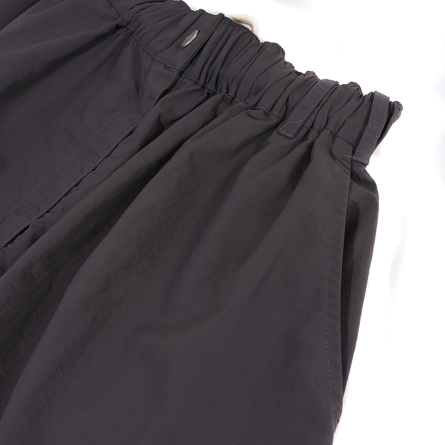 NYLON POCKETS FLARE SKIRT - CHARCOAL