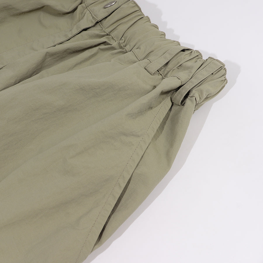 NYLON POCKETS FLARE SKIRT - LIGHT KHAKI