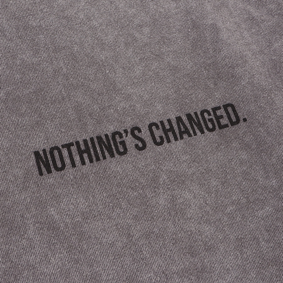 SNOW WASH PHOTO PRINT TEE - CHARCOAL